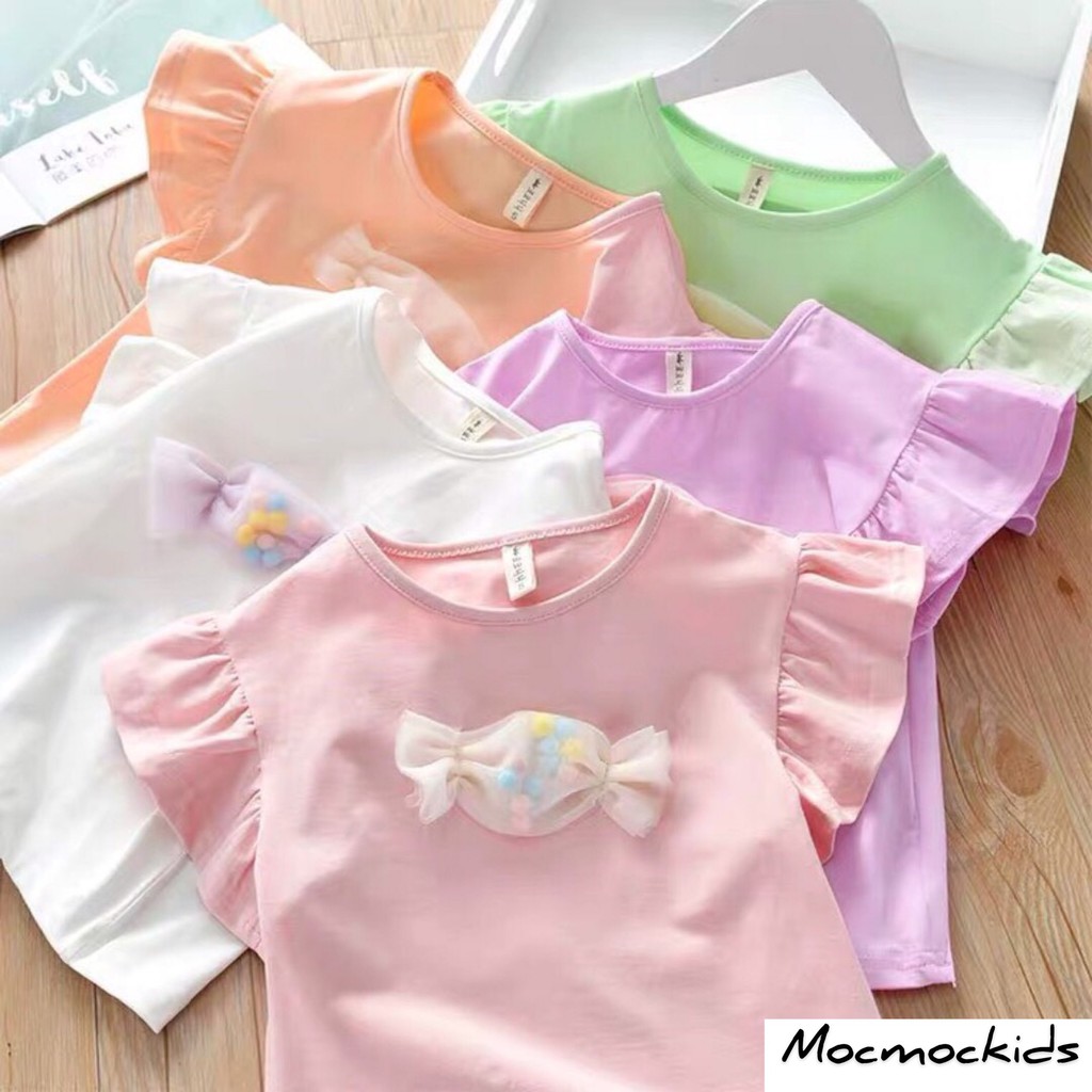 Tết sale; quần áo trẻ em mocmockids; áo thun bé gái, chất thun cotton mềm, mịn