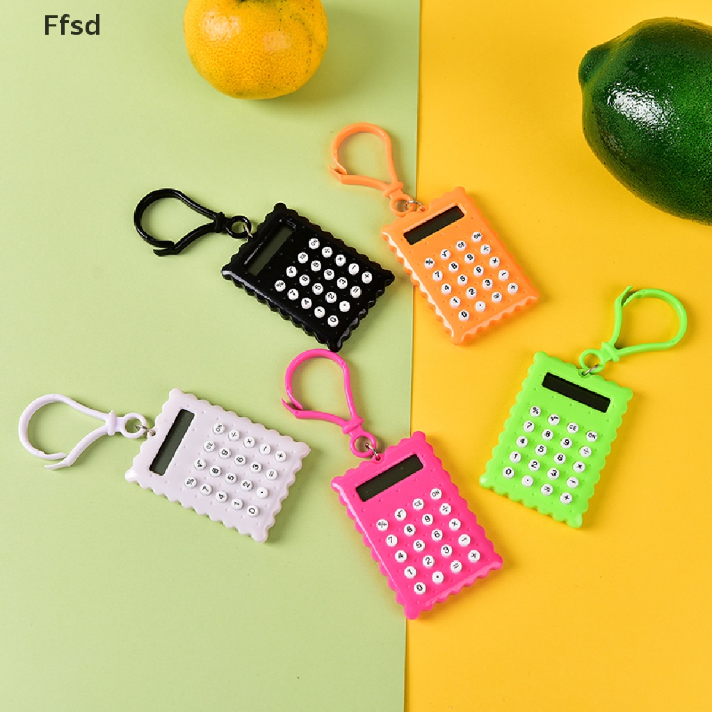 {Ffsd} Móc Khóa Máy Tính Điện Tử Mini 8 Chữ Số Bằng Nhựa Màu Sắc Ngẫu Nhiên