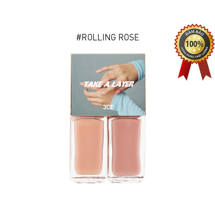 SƠN MÓNG TAY [3CE] TAKE A LAYER LAYERING NAIL LACQUER #ROLLING ROSE