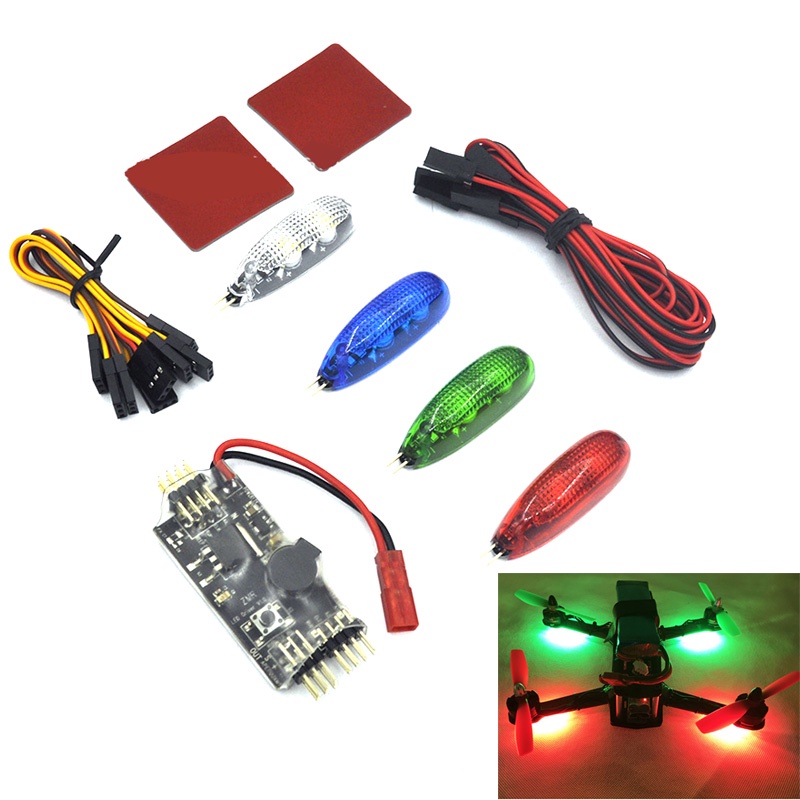 Đèn LED định vị thông minh không dây V1 Ánh sáng xanh lam / trắng / xanh lá cây / đỏ / xanh lam cho máy bay FPV RC