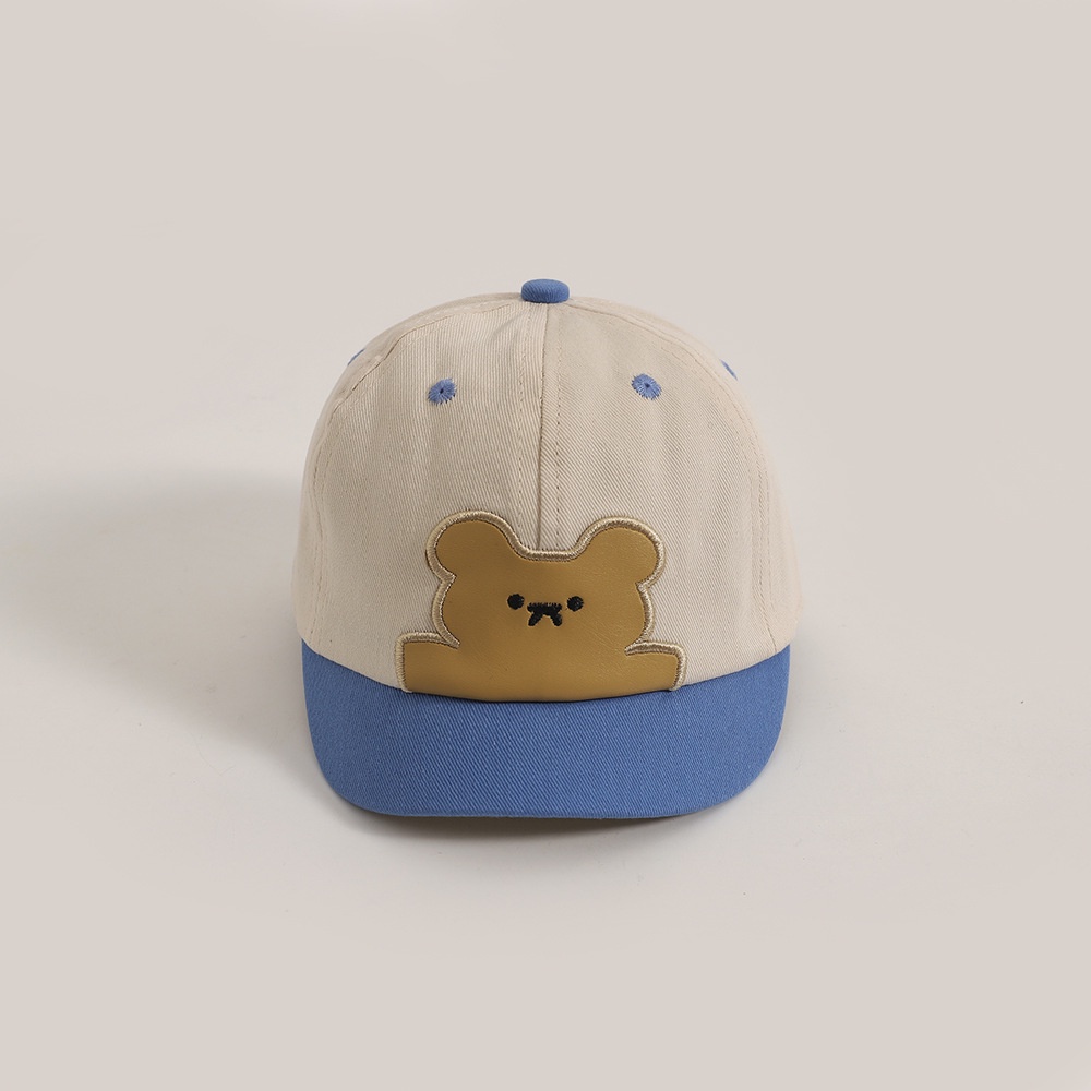 Mũ Lưỡi Trai Che Nắng Bằng Da Thiết Kế Hình Gấu Đáng Yêu Dành Cho Bé