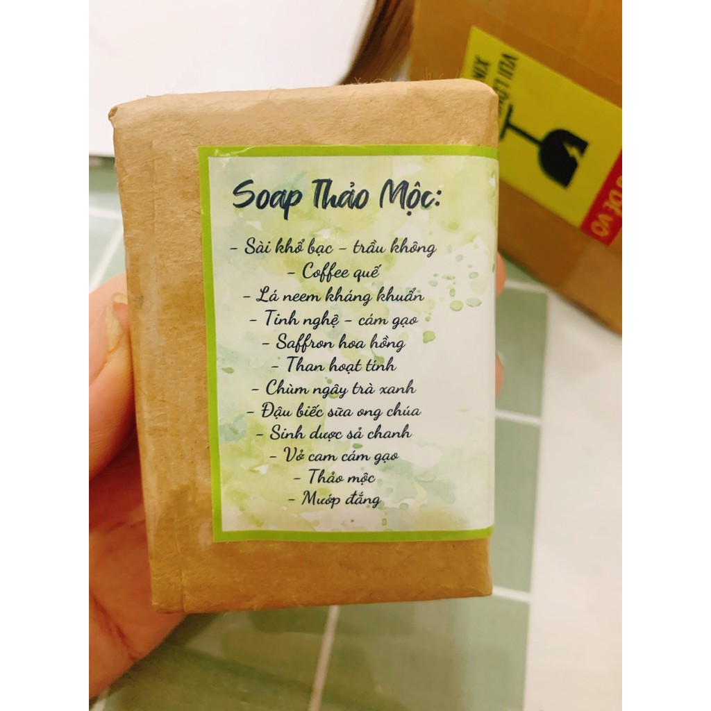 Xà Bông Sinh Dược giảm thâm, mụn lưng-100% thành phần thiên nhiên Handmade (tặng túi lưới tạo bọt) | BigBuy360 - bigbuy360.vn