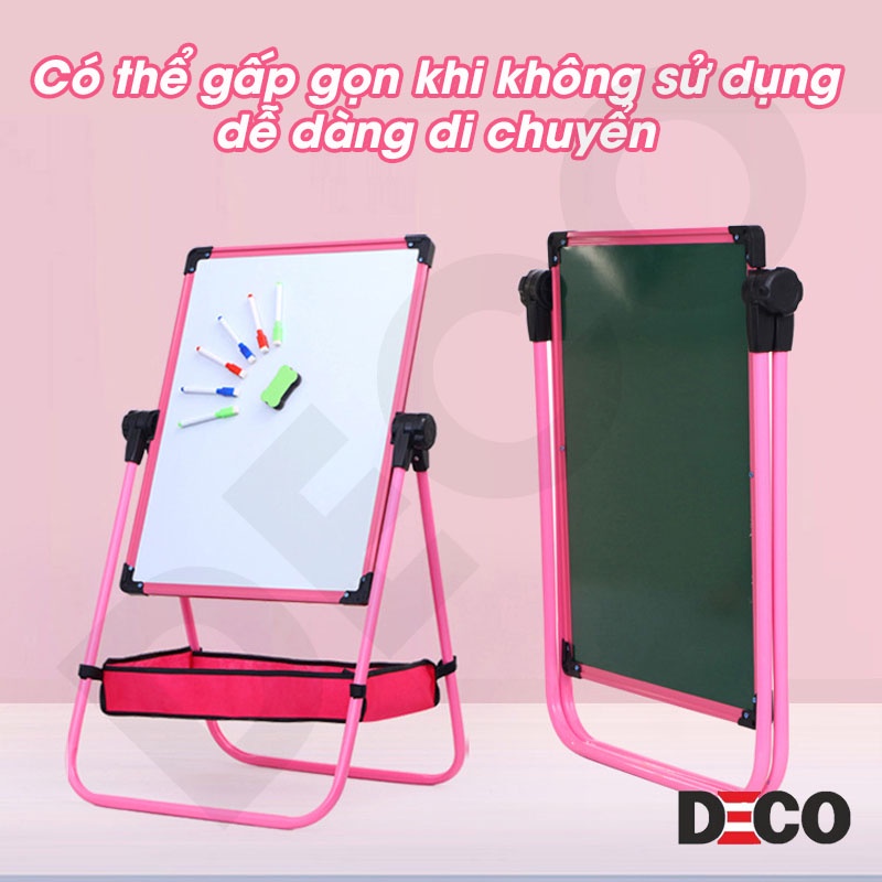 Bảng vẽ cho bé, giúp bé thông minh hơn trong giáo dục, có 2 mặt xanh và trắng, nâng hạ chiều cao kiểu flipchart