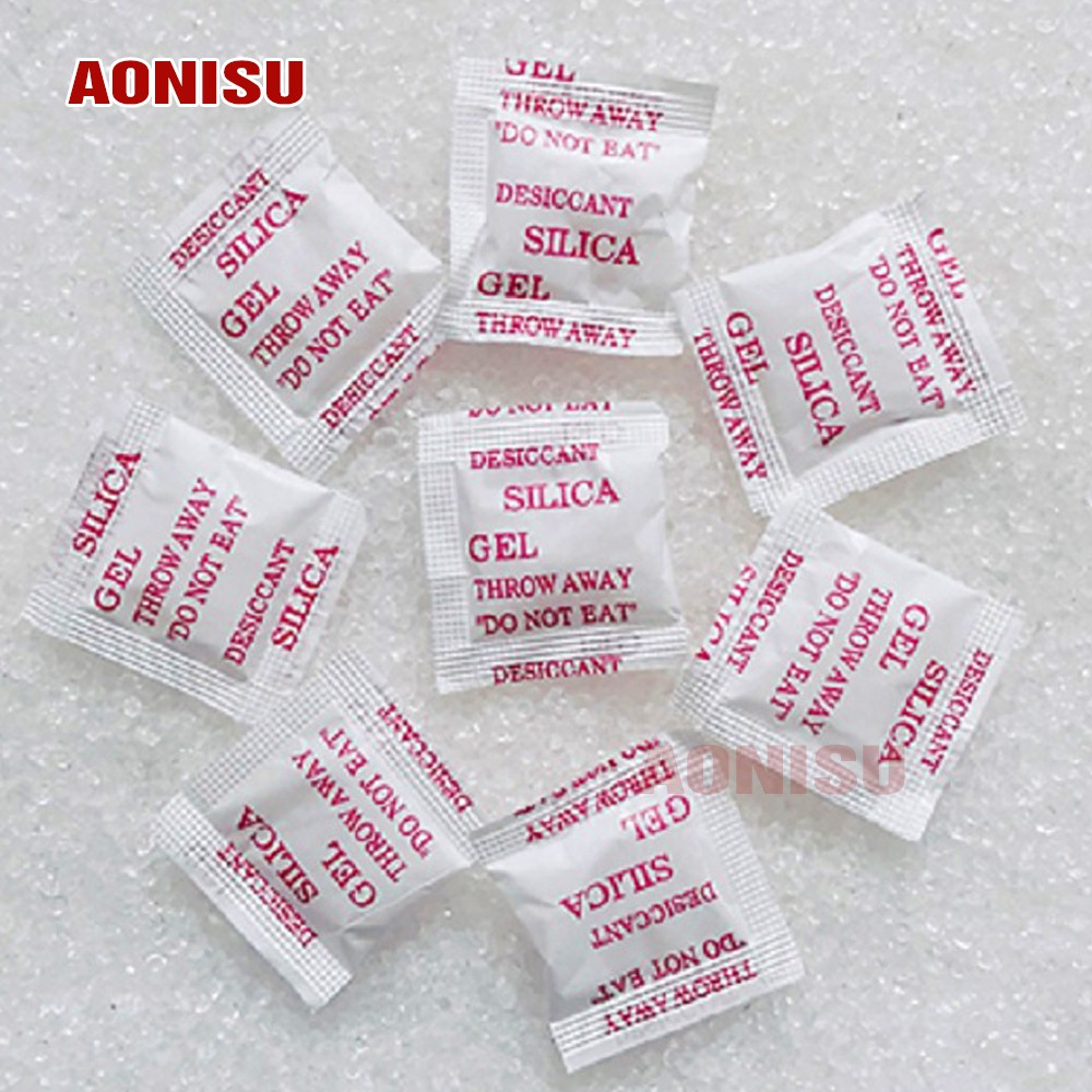 (1KG/1000 Gói) Gói Hút Ẩm SILICA GEL - Chống Ẩm Tủ Quần Áo, Giày Dép. Hút Ẩm Chống Mốc Thực Phẩm AONISU