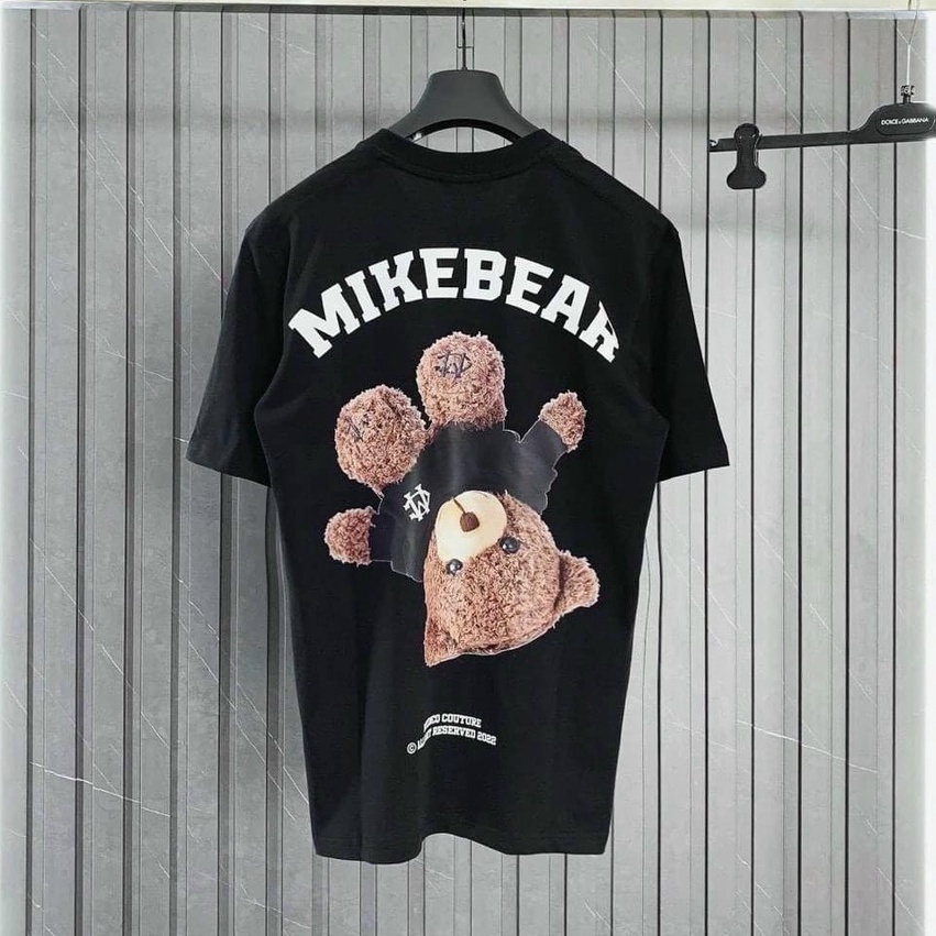Áo phông Miken.co Mikebear chất cotton HARIQUEEN - Áo thun tay lỡ nam nữ unisex hót trend freeisze form rộng 65kg