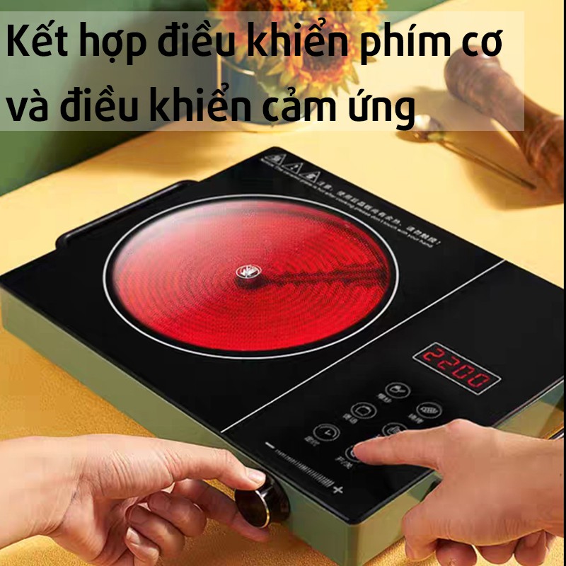 Bếp Hồng Ngoại Đơn Bếp Điện Hồng Ngoại Không Kén Nồi Điều Khiển Cảm Ứng Công Suất Lớn
