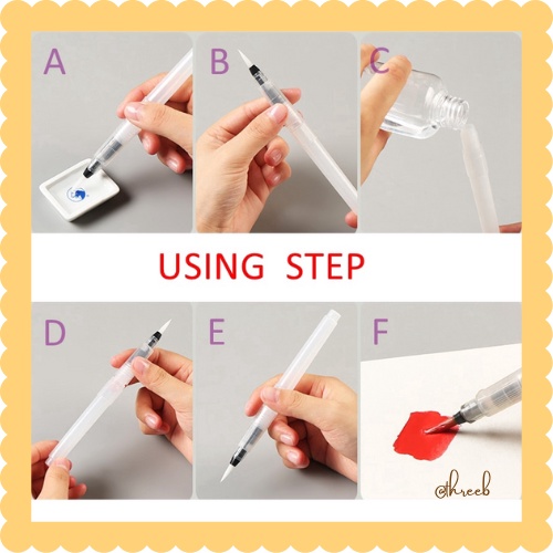 Cọ Nước Waterbrush Cọ Vẽ Màu Nước Đầu Tròn Tiện Dụng - Dành cho người mới bắt đầu