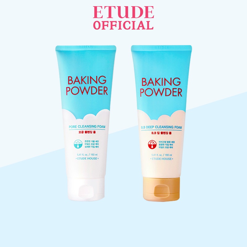 Sữa Rửa Mặt sạch sâu lỗ chân lông chứa thành phần Baking Powder rửa mặt sạch sâu ETUDE 160ml Chất Lượng Cao