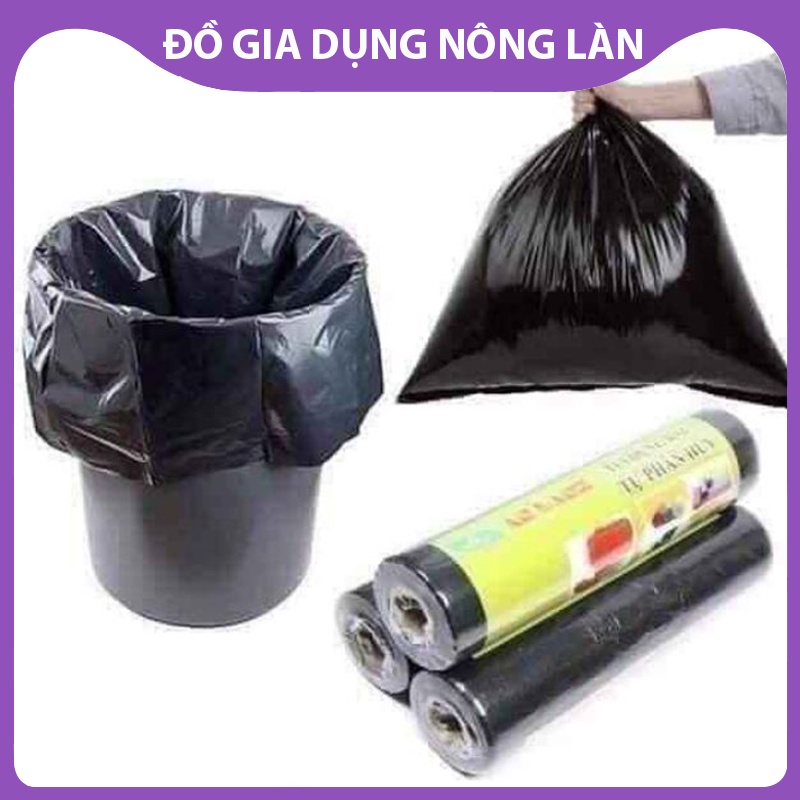 Túi đựng rác đen tự phân huỷ AA NL Shop, bọc rác Cuộn, dai, khó rách