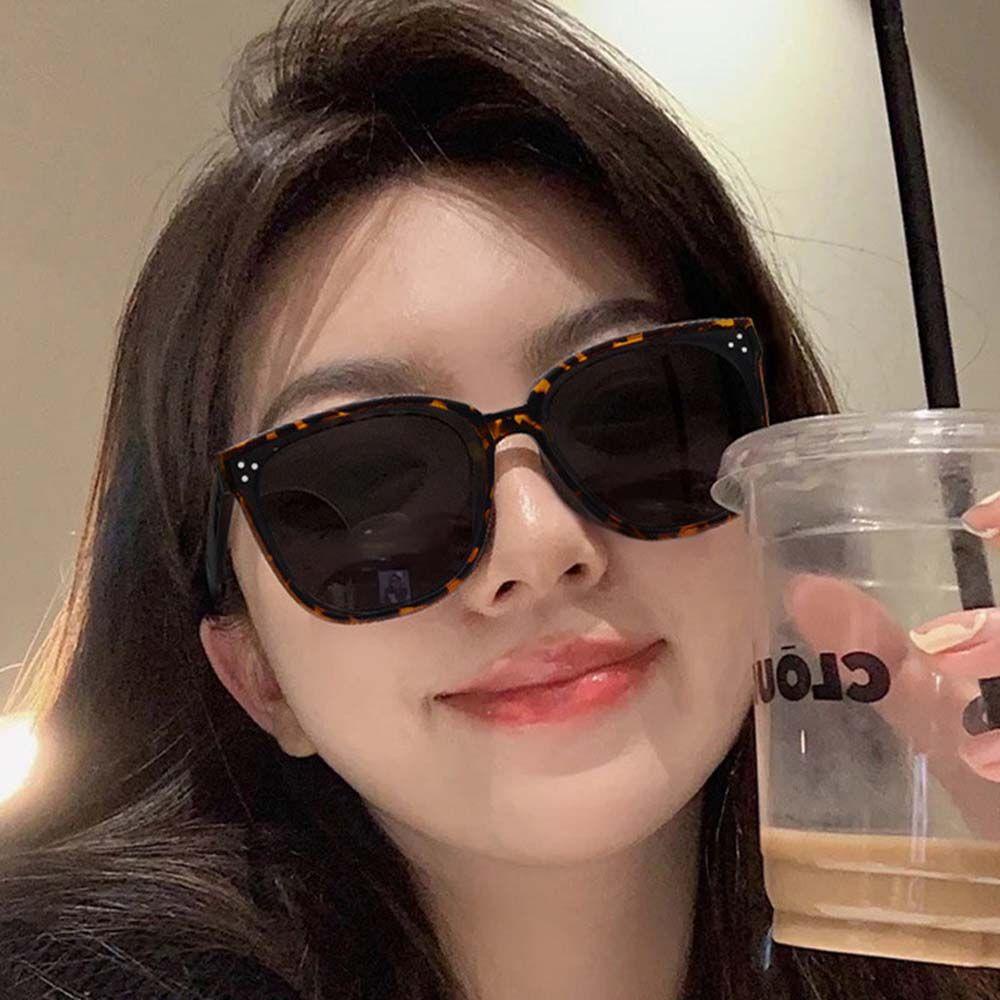 Kính Râm Dạng Gập Chống Tia UV Vỏ Màu Đen Họa Tiết Da Báo Cá Tính WMES15H Cho Nữ