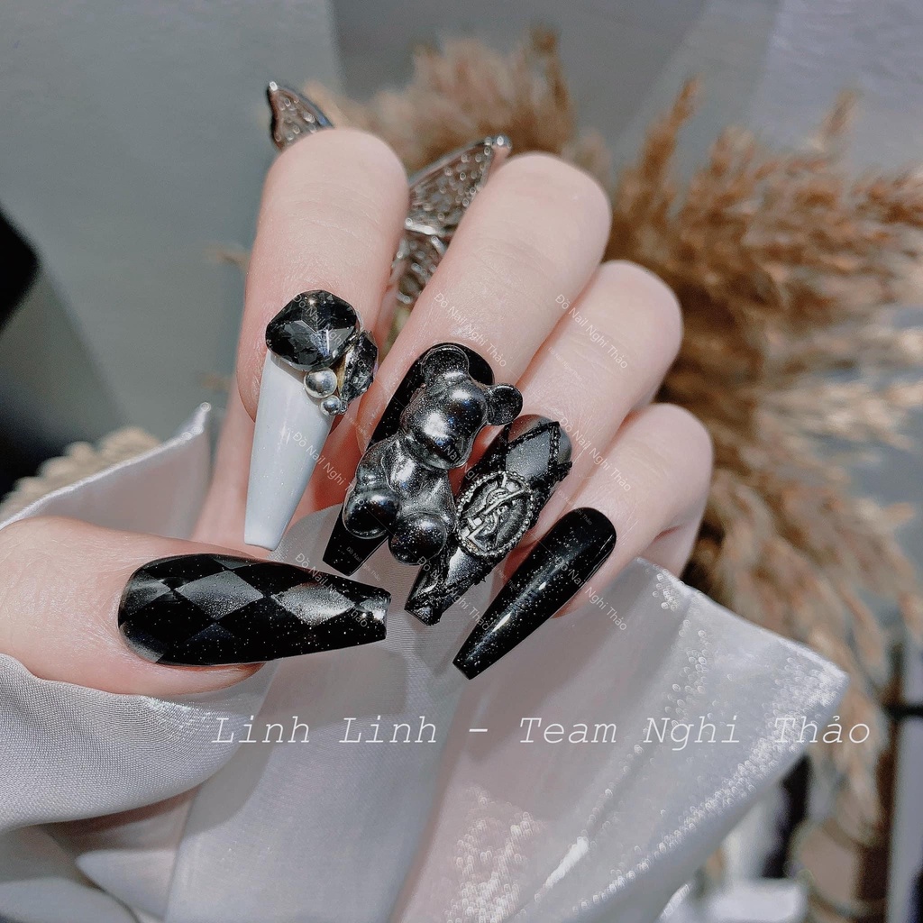 Bi nail trang trí móng JELIVA vàng bạc