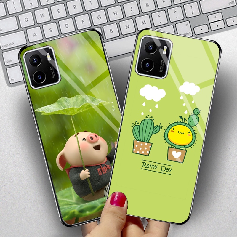 Ốp Vivo Y15S, Y15A, Y01 mặt kính gương bóng đẹp