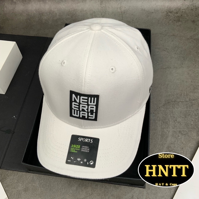 Mũ Lưỡi Trai Mạc NEW ERA WAY Mạc Vuông Viền Tem Trắng Thời Trang Nam Nữ