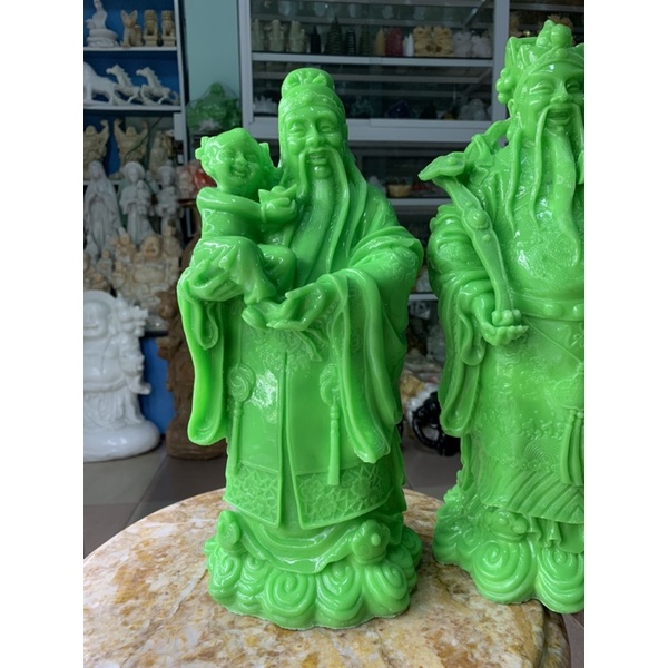 Bộ Tam Đa  Đá Đúc - cao 36.5cm