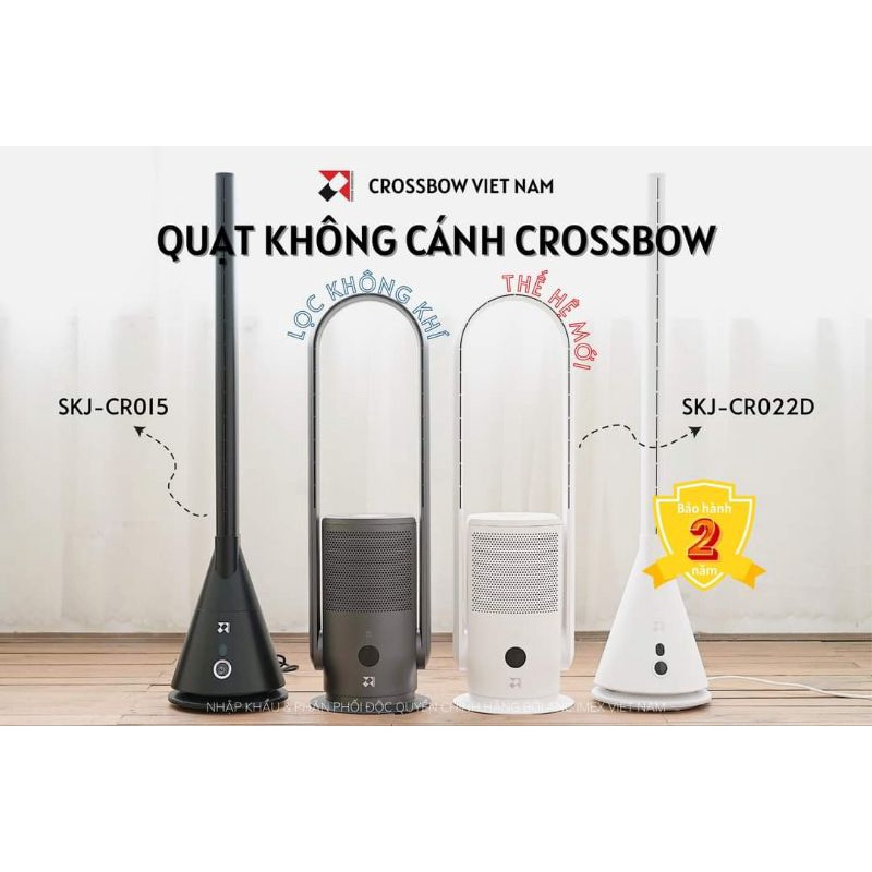 Quạt không cánh kiêm lọc không khí Crossbow- CR022D CR015 BH 24 tháng