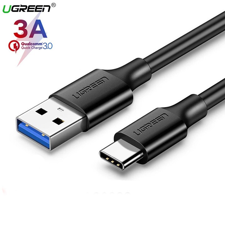 Cáp USB Type C to USB 3.0 Chính Hãng Ugreen 20881 20882 20883 20884 US184 (Sạc nhanh QC 3A)