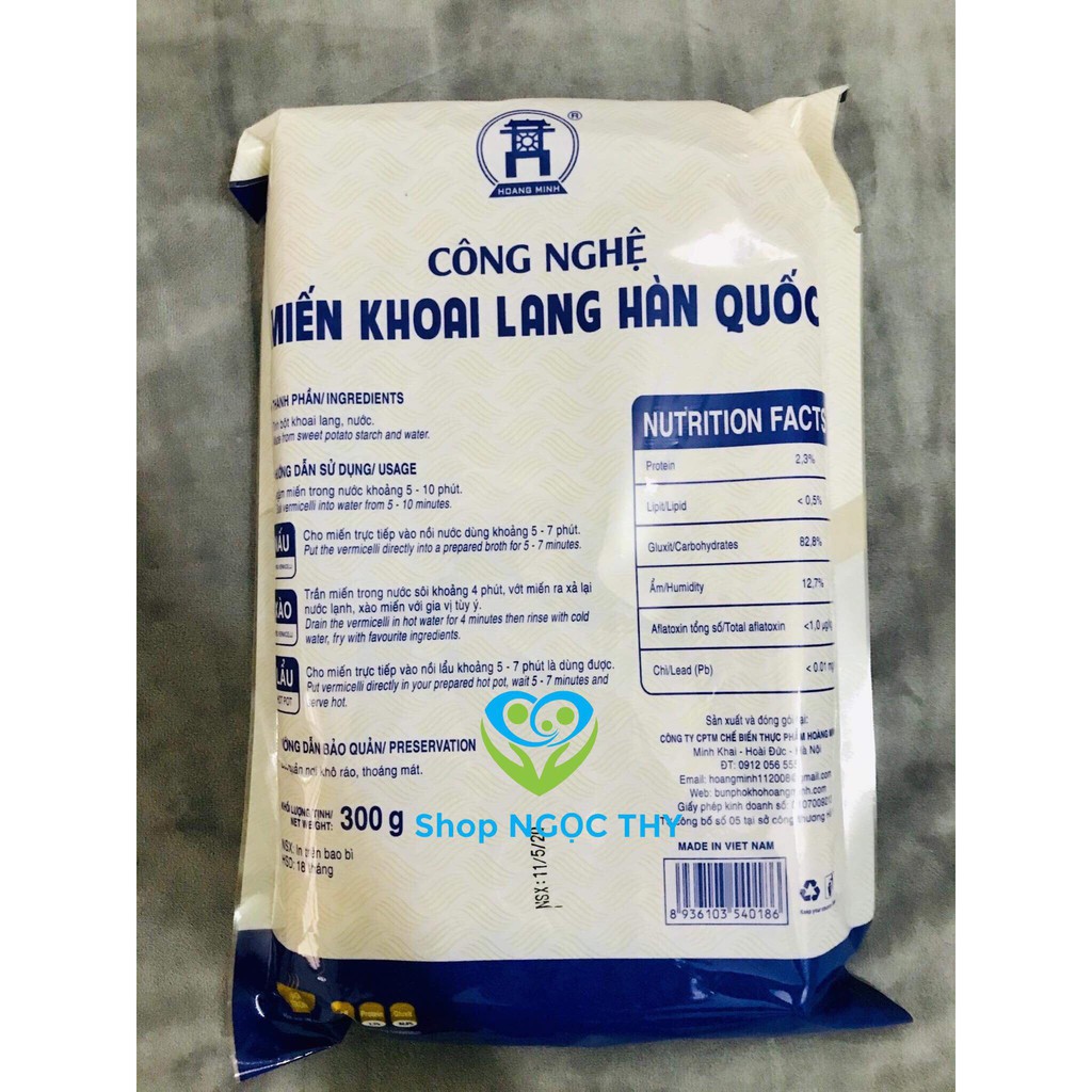 Miến khoai lang Hoàng Minh 300gr/gói, miến dai ngon không nở | BigBuy360 - bigbuy360.vn