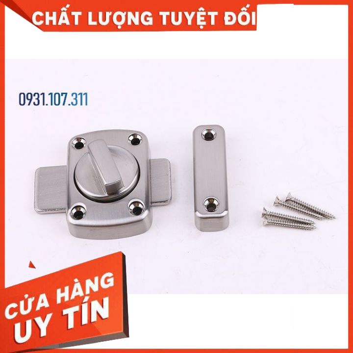 Chốt khóa cửa, then khóa cửa bằng vật liệu thép không gỉ K08 loại khóa vặn bền bỉ, an toàn.