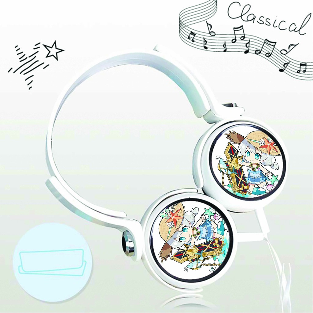 Tai nghe Honkai Impact 3 dạng chụp cắm dây có mic tặng ảnh nhỏ gọn tiện lợi thời trang