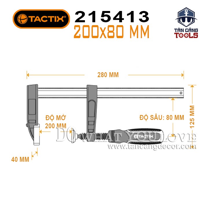 Cảo F 80 x 200 mm Tactix 215413