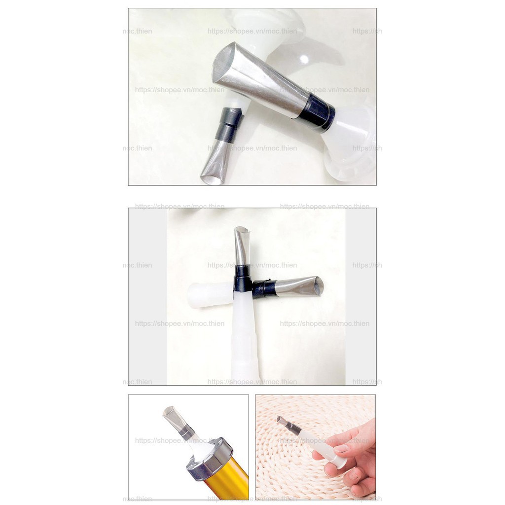 Bộ 14 đầu vòi bắn, bơm keo Silicon,keo bê tông bằng Inox chống mài mòn