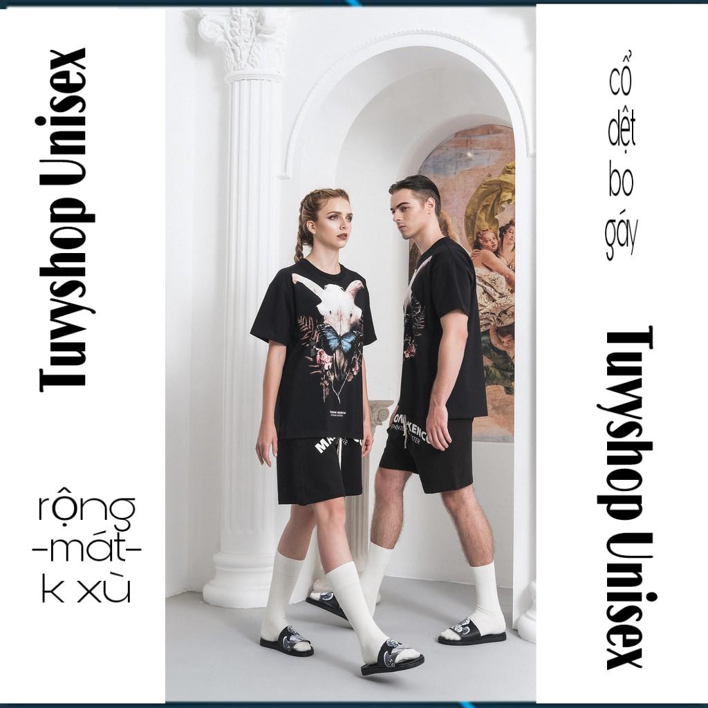 Áo thun Mikenco🔥FREESHIP🔥áo cotton in 5D đen form unisex nam nữ