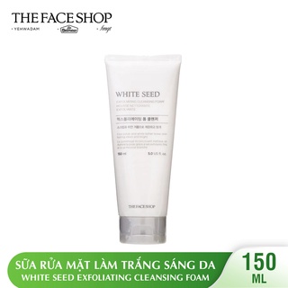 SỮA RỬA MẶT LÀM TRẮNG SÁNG DA WHITE SEED EXFOLIATING CLEANSING FOAM THE FACE SHOP 150ML