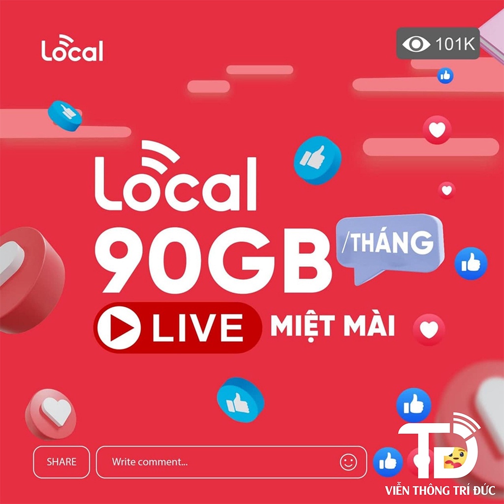 Sim 4G Local - Sóng Mobifone Data 90Gb/Tháng, Free Tháng Đầu, Sim Mobi Dung Lượng Khủng Phát Wifi, Chơi Game Tốc Độ Cao