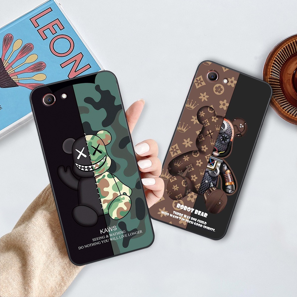 Ốp Oppo F7 YOUTH  in hình gấu bearbrick nổi 3d siêu đẹp
