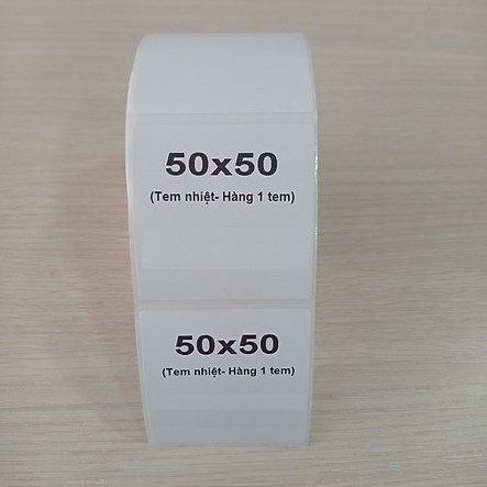 Giấy in tem nhiệt 50x50 mm  - Cuộn 25m