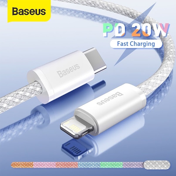 Cáp sạc PD20W Baseus Dynamic Series Type-C to Lightning data 480Mbps dây bọc dù dài 100CM cho iPhone