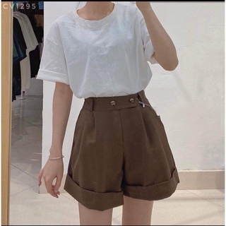 Quần short cạp cao 2 khuy