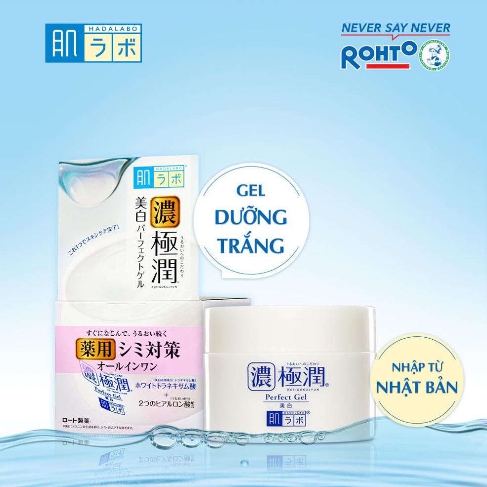 [Chính Hãng] Gel dưỡng trắng và cấp ẩm cho da Hada Labo Koi-Gokujyun Whitening Perfect Gel (100G)