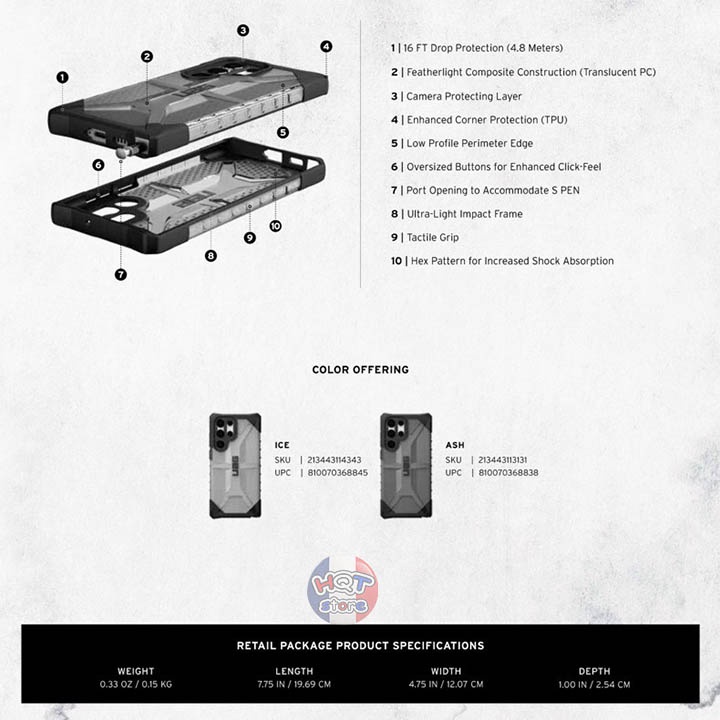 Ốp lưng chống sốc UAG Plasma cho Samsung S22 Ultra  chính hãng