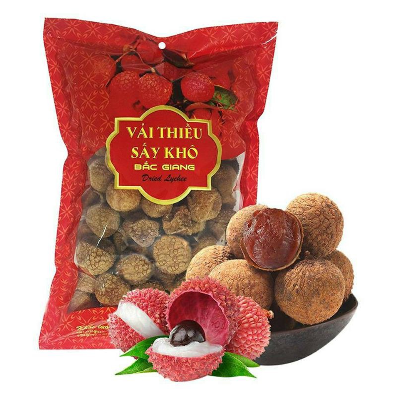 500gr vải thiều sấy khô Bắc Giang thương hiệu Vinafruits