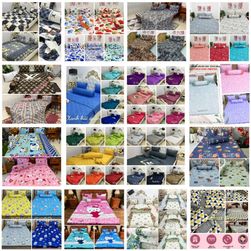 BỘ DRAP GA THUN HÀN [BAO KIỂM HÀNG - ĐỔI TRẢ MIỄN PHÍ]ĐÁNG YÊU MÁT LẠNH MỀM MƯỚT SANG TRỌNG