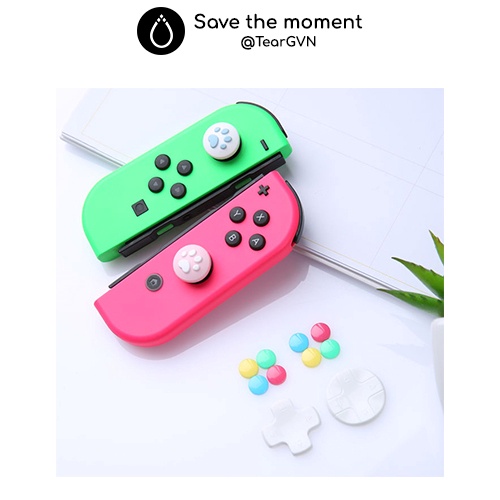 Bộ bọc nút và D-Pad nhiều màu (Akitomo) cho Joy-con Nintendo Switch