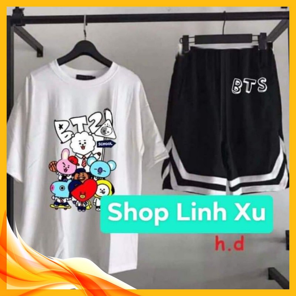 Bộ Quần Áo BTS 🌺 freeship 🌺 Áo Bts Tay Lỡ giá ưu đãi