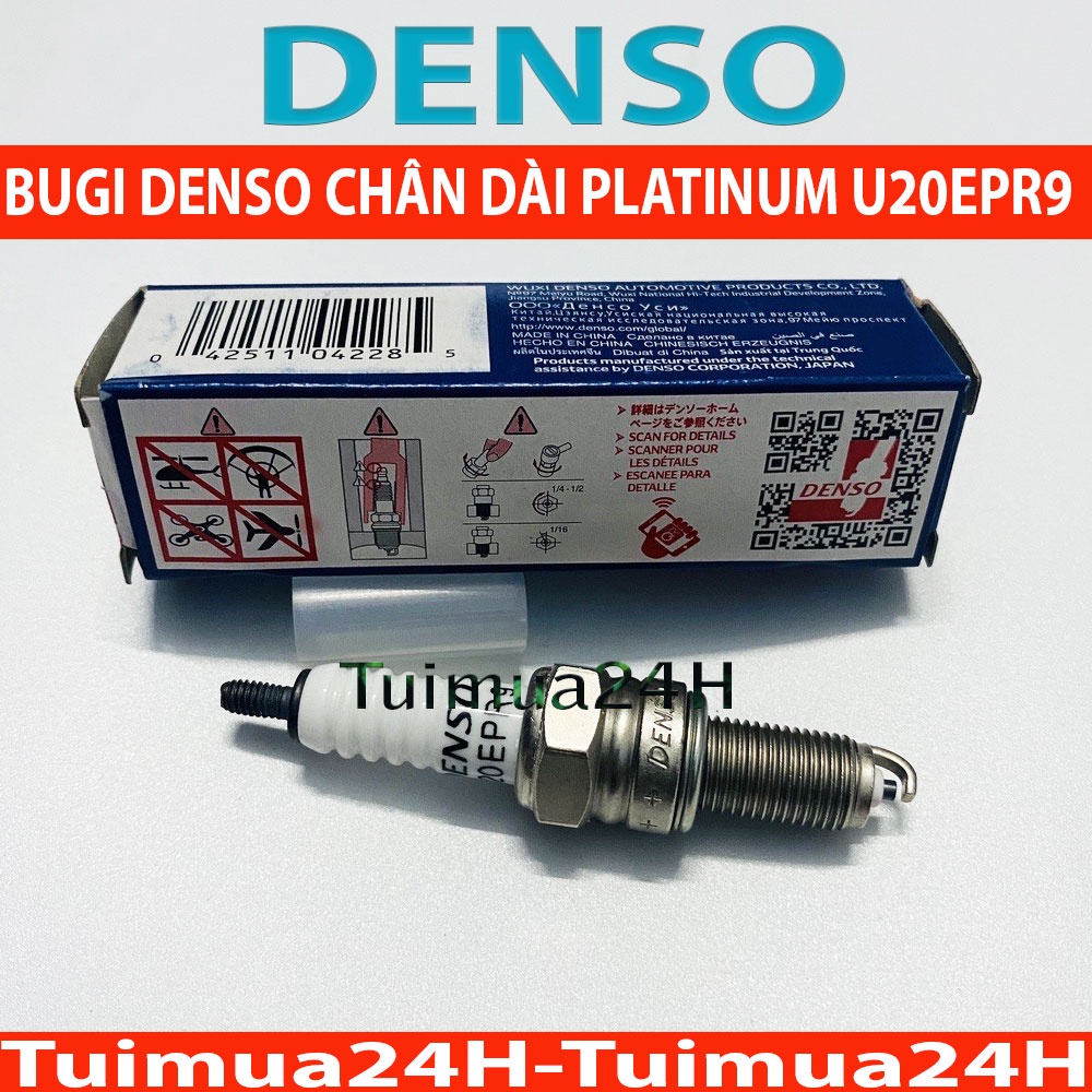 BUGI DENSO PLATINUM U20EPR9 CHÂN DÀI CÓ ĐIỆN TRỞ CHO XE AB, VISION, VAIRO, PCX, WINNER, EXCITER, NOUVO, NVX