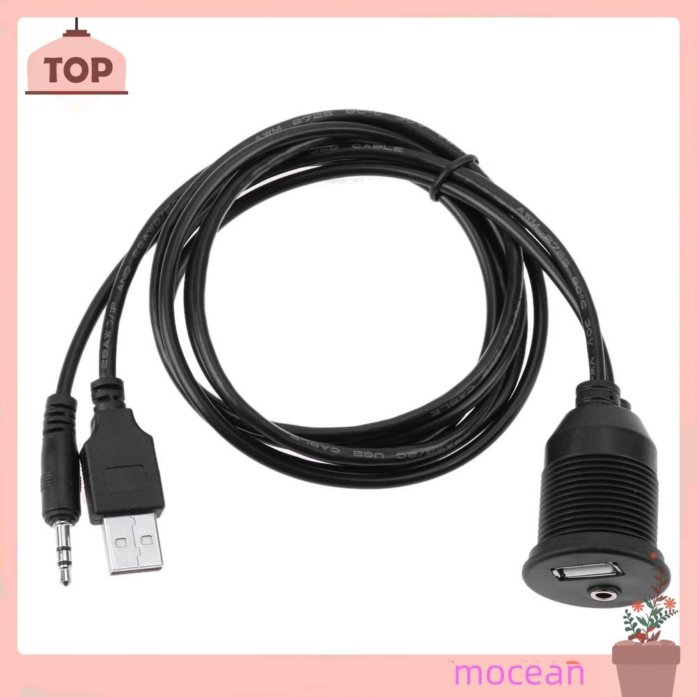 Dây Cáp Mở Rộng Usb 2.0 3.5mm M / F Aux Cho Xe Hơi