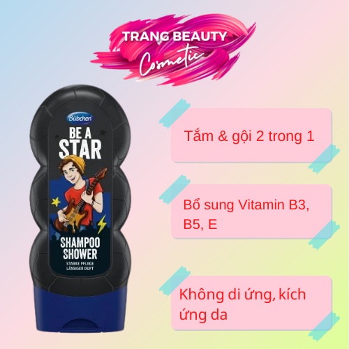 Sữa Tắm &amp; Dầu Gội 2in1 Be A Star Đức 230ml