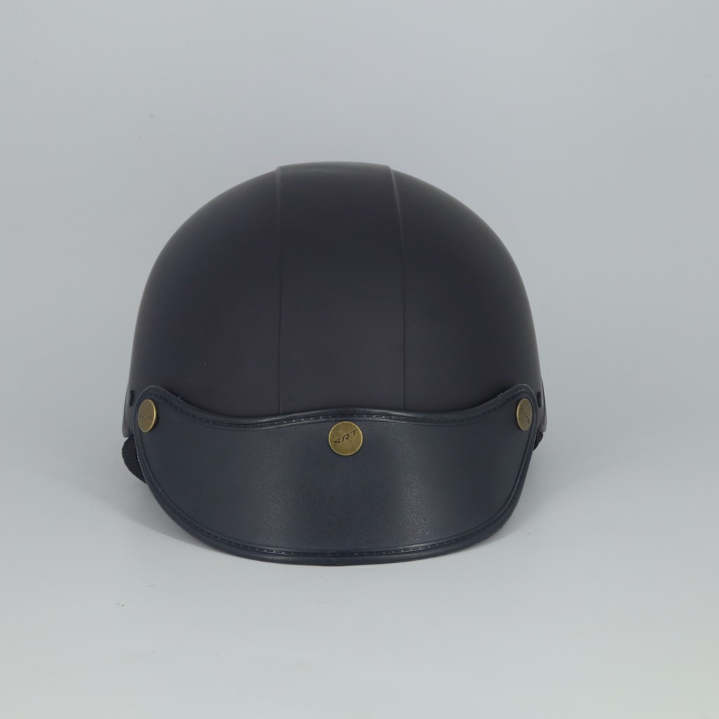 Mũ bảo hiểm nửa đầu SRT - mũ bảo hiểm kiểu sơn - Màu đen