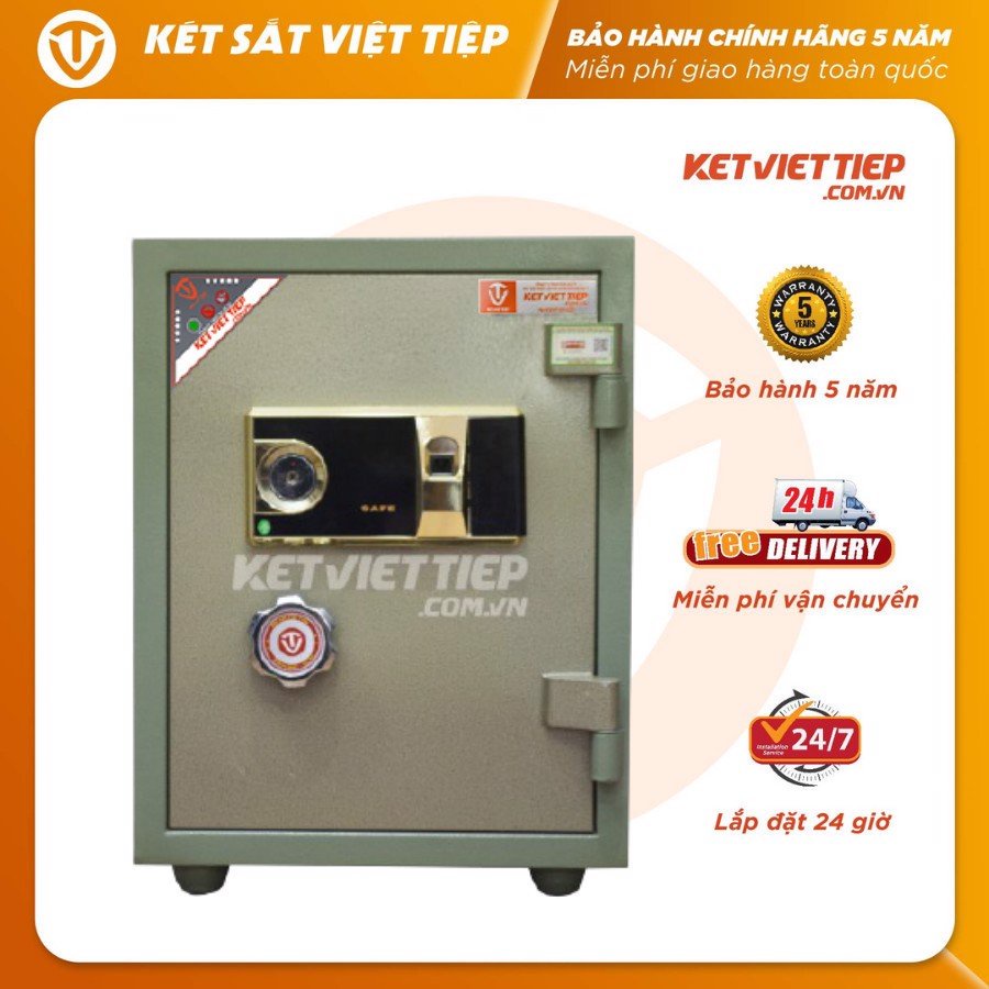 Két Sắt Việt Tiệp Vân Tay KVT56VT Chống Cháy Chống Trộm Chống Khoan Phá Hiện Đại 2021 Công ty két sắt Việt Tiệp