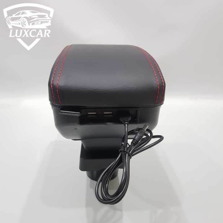 Hộp tỳ tay xe MITSUBISHI ATTRAGE - MIRAGE chất liệu da PU cao cấp, 7 cổng sạc USB