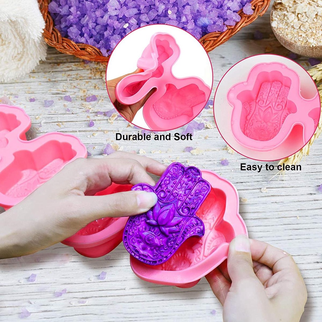 Khuôn Silicone Làm Xà Phòng Hình Bàn Tay Hamsa