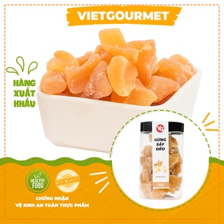 Gừng sấy dẻo giữ nguyên vị ngọt cay thơm VIETGOURMET/ Trái cây sấy dẻo đặc sản Việt/ ăn vặt healthy ăn trời lạnh