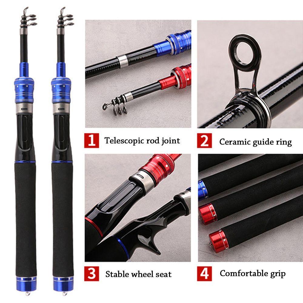 Cần Câu Cá Di Động Có Thể Điều Chỉnh Tiện Dụng Mang Theo Du Lịch