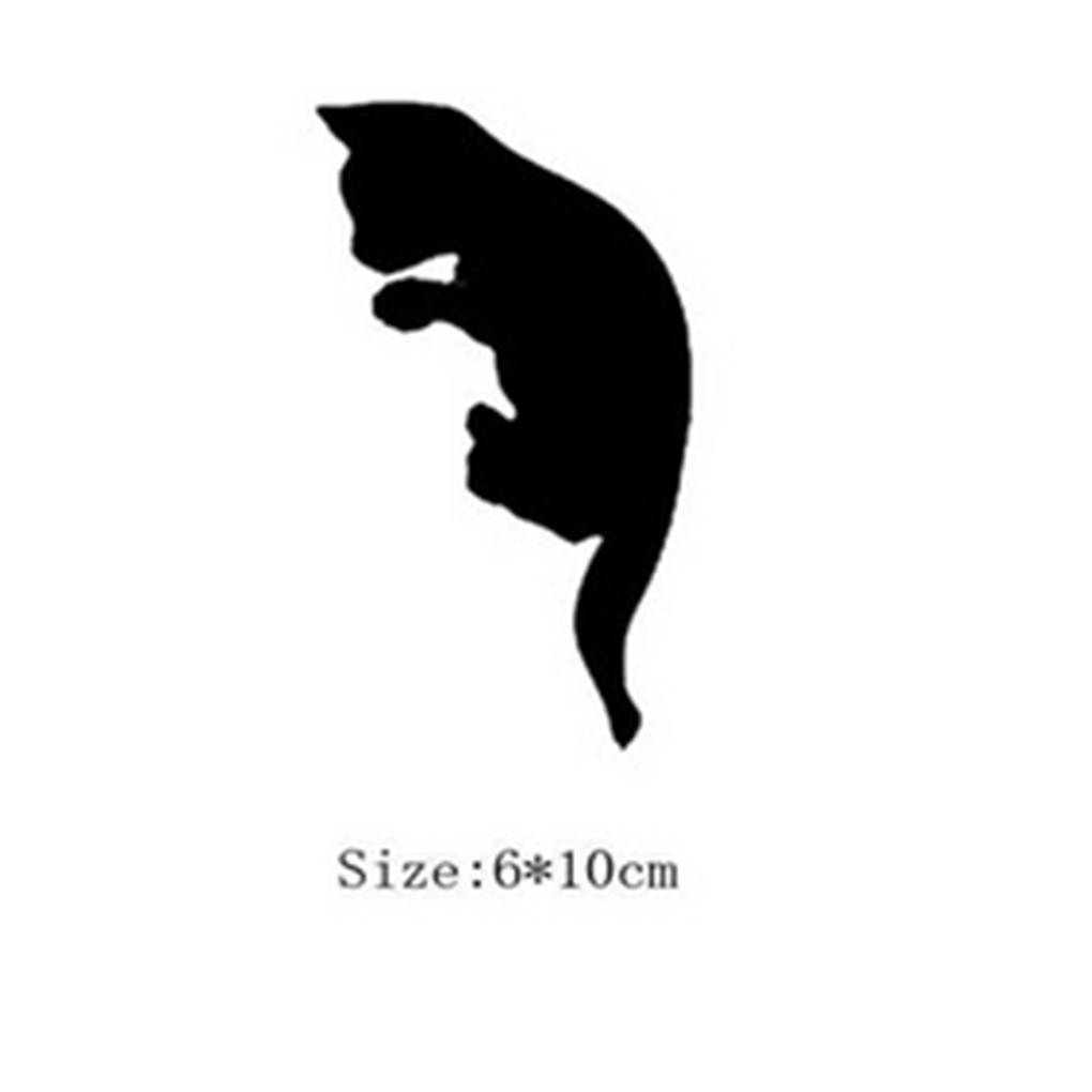 Miếng dán công tắc pvc hình mèo đen 6x10cm