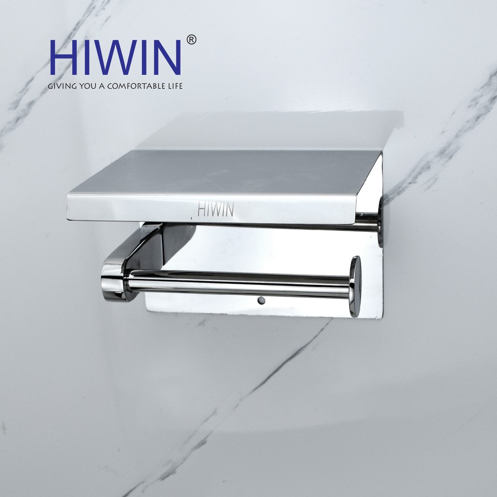 Lô giấy vệ sinh inox 304 đơn tích hợp giá để đồ thông minh Hiwin Y-5009