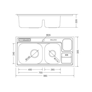 Chậu rửa Malloca MS-8809